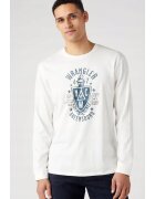 Wrangler maneca lunga - alb bumbac - Alb