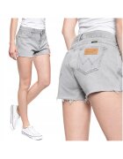 Wrangler Pantaloni scurti din denim cu tiv franjurat - Gri