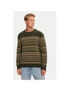 Wrangler Pulover barbati - 304281099 - Lana/Nylon - Verde - Verde