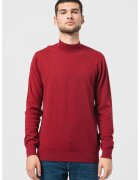 Wrangler Pulover tricotat fin din amestec de lana Seasonal - Visiniu