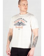 Wrangler Tricou barbati AMERICANA alb - bumbac - imprimeu - Alb