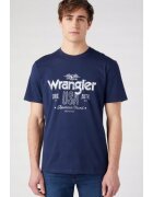 Wrangler Tricou barbati Americana - bumbac - Albastru