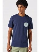 Wrangler Tricou barbati - bleumarin - bumbac - Bleumarin