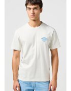 Wrangler Tricou barbati - SMALL LOGO TEE - bumbac - alb - maneca scurta
