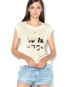 Wrangler Tricou cu imprimeu text - Galben pal