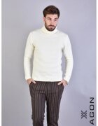 XAGON Bluza cu guler inalt rulat si croi clasic - Alb