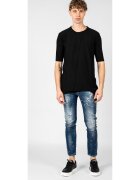 Xagon Man Tricou uni cu decolteu la baza gatului -