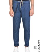XAGON Pantaloni coulisse regular fit - Albastru inchis