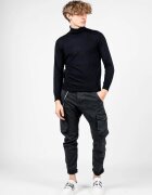 XAGON Pulover slim fit cu guler inalt -