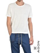 XAGON Tricou knitwear de vară regular size - Alb
