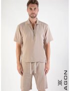 XAGON Tricou polo cu fermoar 2BM106X - Bej