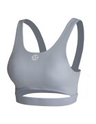 YEAZ Bustiera cu decupaj frontal pentru fitness Cherie - Gri