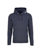 YEAZ Hanorac unisex din amestec de bumbac organic cu buzunar kangaroo Cushy 29529 - Albastru inchis