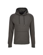 YEAZ Hanorac unisex din amestec de bumbac organic cu imprimeu logo CUSHER 29543 - Gri antracit