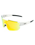 YEAZ Ochelari de soare wrap unisex cu lentile oglinda Sunspark - Alb