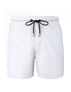 YEAZ Pantaloni scurti de baie cu logo lateral si buzunare cu fermoar Seabeat 28987 - Alb
