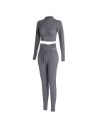 YEAZ Set de bluza si colanti pentru antrenament - 2 piese - Gri