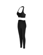 YEAZ Set de bustiera si colanti cu talie inalta pentru fitness Mission - Negru