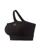 YEAZ Top crop cu decolteu pe un umar pentru fitness Adore - Negru