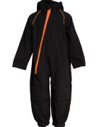 YLIR Salopeta impermeabila cu gluga Softshell - Negru/Portocaliu