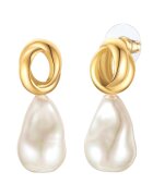 Yokoamii Cercei de aur de 14K filat - cu perla - Auriu
