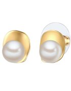 Yokoamii Cercei de aur de 14K filat cu perle de cultura - Auriu