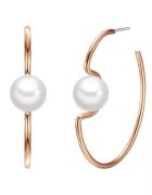Yokoamii Cercei de aur de 14K filat - decorati cu perle - Auriu rose