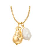 Yokoamii Colier placat cu aur de 14K si decorat cu pandantive - Auriu