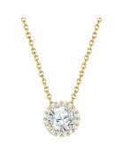 Yokoamii Colier placat de aur de 14K cu zirconia - Auriu