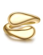 Yokoamii Inel placat cu aur de 14K cu finisaj lucios - Auriu