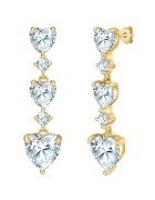Yokoamii Modeschmuckohrhänger Drop earrings yellow gold zirconia white 232488