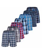 YOURBASICS Set de boxeri in carouri - 7 perechi - Rosu/Alb/Albastru