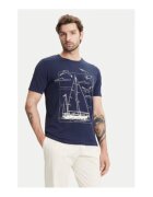 Ysabel Mora Tricou Barbati - Bleumarin - 95% bumbac - 5% elastan