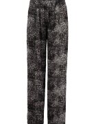 Zabaione Pantaloni cu imprimeu cu aspect de piele de reptila - Alb/Negru