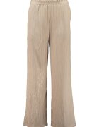 Zabaione Pantaloni striati cu talie elastica - Bej inchis
