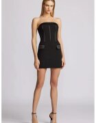 Zac Posen Rochie mini tip corset cu buzunare frontale - Negru