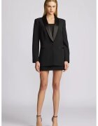 Zac Posen Sacou supradimensionat cu rever satinat - Negru