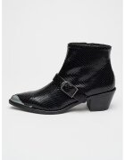 Zadig&Voltaire Botine de piele cu toc cubanez Tylow - Negru