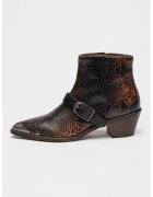 Zadig&Voltaire Botine de piele cu toc cubanez Tylow - Negru/Caramel