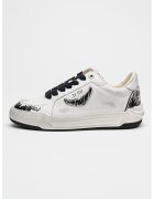Zadig&Voltaire Pantofi sport din piele cu aspect uzat - Alb murdar