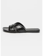 Zadig&Voltaire Papuci din piele cu varf patrat - Negru