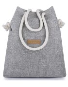 Zagatto Geanta dama umar - Villa Eco - Gri - Din textil - Practica si versatila - Functionala - Comapatibila format A4 - Dimensiuni 50x41x12 cm - Spatioasa - Casual - De zi cu zi - ZG613