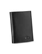 Zagatto Portofel barbati - ® - ZG-N051-W - Sienna - Piele naturala - 12 x 8.6 x 1.5 cm - Negru