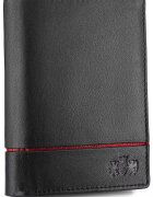 Zagatto Portofel barbati - ® - ZG-N4-F5 - Fabriano - Piele naturala - 12.5x9x3 cm - Negru