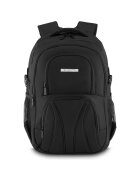 Zagatto Rucsac - Negru - 40x33x17 cm - Compartiment laptop 17" - Curele de compresie - ZG868