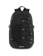 Zagatto Rucsac - ® - Negru - 30x16x43 cm - Impermeabil - Unisex - Elemente reflectorizante - Curele de compresie - Ideal pentru caltorie - scoala - plimbari urbane - ZG918