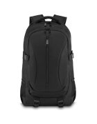 Zagatto Rucsac scolar - Harvard - Negru - 47x30x20 cm - 6 buzunare - Compartiment laptop dimesiune pana la 17” - Impermeabil - Bretelele reglabile si cu burete moale si respirabil - Curele de compresie - ZG867
