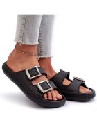 Zaxy Papuci dama - Sintetic - Negru - Negru