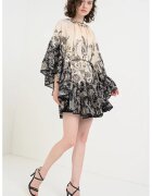 ZIMMERMANN Rochie lejera de matase - Negru/Crem