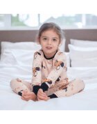 Zipster Pijamale 2 piese - material din bambus - - Safari - Maro si Negru - pentru baieti - Maro